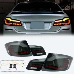 SMOKE LED SEQUENTIAL TAIL LIGHTS FOR 2011-2016 BMW M 5 F10 F18 525i TAILLIGHTS
