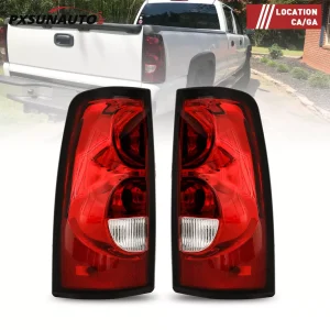 Pair Tail Lights For 2003-2006 Chevy Silverado 1500 2500 3500 Brake Lamps LH+RH