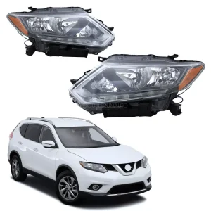 Headlight Headlamp W/LED DRL For 2014-2016 Nissan Rogue RH&LH