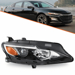 Top Gear Motors Headlight for 2019–2024 Chevy Malibu Halogen Passenger Right Side with Bulbs