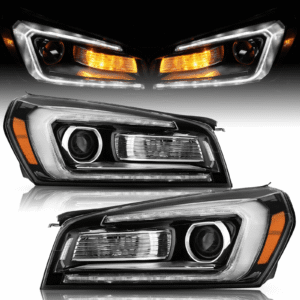 Top Gear Motors Headlight Assembly Pair for 2013–2016 GMC Acadia Halogen Projector Left & Right with Bulbs