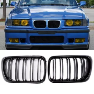 Front Bumper Grills for BMW 3 Series E36 318I 328I 323I 96-99 Grill Gloss Black