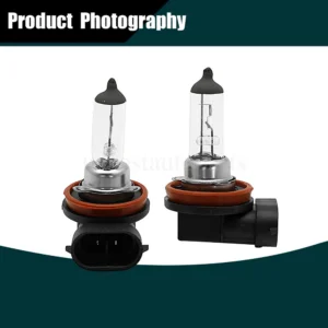 H11 Halogen Car Headlight 55W 12V 3400K Auto Low-Beam Driving Light Bulb Pair