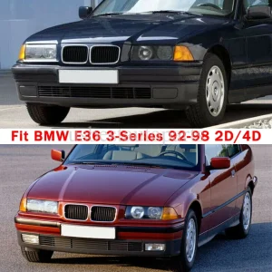 Front Bumper Cover lower Lip w/Grill Fits for 92-98 BMW E36 3-Series M3 Style