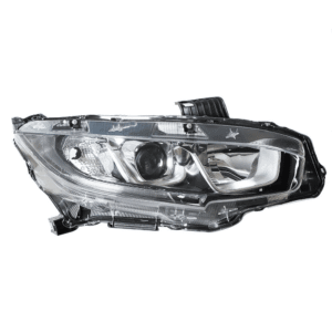 Top Gear Motors Right Halogen Headlight Assembly for Honda Civic 2016–2021 Chrome Housing Passenger Side Direct Replacement