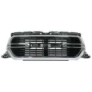 Top Gear Motors Front Upper Grille Assembly for Ram 1500 2019–2022 Black Factory Style Replacement