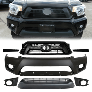 Top Gear Motors Front Bumper Cover Fascia and Grille Assembly Kit for 2012–2015 Toyota Tacoma
