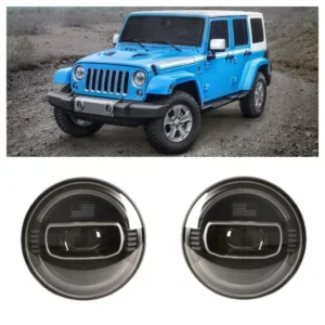 Pair 7" Inch Round LED Headlights For 2007-2017 Jeep Wrangler JK