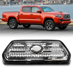 Top Gear Motors Front Bumper Grille Assembly with Chrome Molding for 2016–2023 Toyota Tacoma