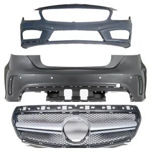 AMG Front Rear Bumper+Grille+Side Skirts Fit For Mercedes Benz W176 2013-2015