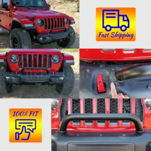 Grille Winch Guard Compatible with JL JT Gladiator Replacement for Part#82215351
