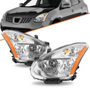 Top Gear Motors Halogen Headlight Assembly Pair for 2008–2013 Nissan Rogue and 2014–2015 Rogue Select Left and Right