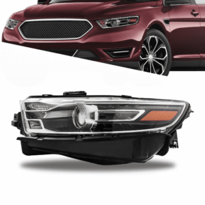 Top Gear Motors Left Driver Side Halogen Headlight Assembly for Ford Taurus 2016–2019 with Black Trim Factory Style Clear Lens Direct Replacement