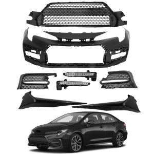 Top Gear Motors  2020–2022 Toyota Corolla SE XSE Front Bumper Cover Grille and Fog Light Set
