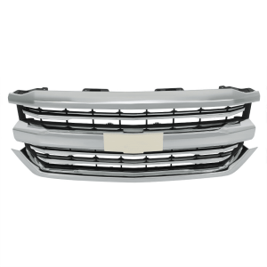 Top Gear Motors Front Bumper Grille with Chrome Trim for Chevrolet Silverado 1500 2016–2018 Replacement Grill
