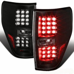 Top Gear Motors LED Tail Lights for Ford F-150 2009–2014 Smoked Black Rear Lamp Assembly Driver and Passenger Side