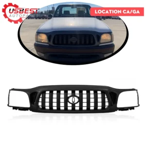 Front Bumper Grille For 2001-2004 Toyota Tacoma Black Plastic Grill