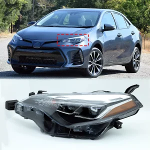 Driver Side Dual LED Headlight Headlamp for 2017-2019 Toyota Corolla SE XLE XSE