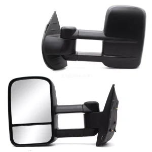 Pair For 2007-2014 Chevy Silverado Sierra Manual Telescoping Towing Side Mirrors