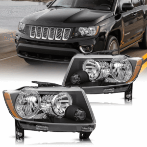 Top Gear Motors Headlight Pair for 2011–2013 Jeep Grand Cherokee and 2011–2017 Jeep Compass Halogen Models
