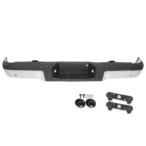 Top Gear Motors Rear Step Bumper Assembly for Ford F-150 2009–2014, Chrome, With Park Assist Sensor Holes, Direct Replacement