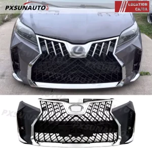 TOP GEAR MOTORS Front Bumper with Fog Lights & Upper Grille, Fits 2011-2021 Toyota Sienna