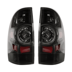 Top Gear Motors LED Tail Light Assembly for Toyota Tacoma 2005–2015 Replacement Rear Left and Right Driver and Passenger Side Black Housing Pair