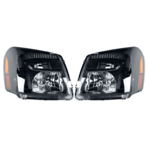 Top Gear Motors Halogen Headlight Assembly Pair Left and Right for Chevrolet Equinox 2005–2009 Smoked Lens Black Housing Direct Replacement