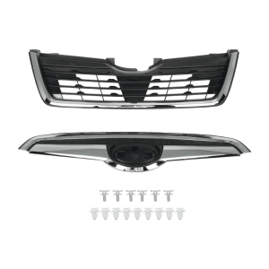 Top Gear Motors Front Upper Grille Assembly with Chrome Trim for Subaru Forester 2019–2021, Direct Replacement