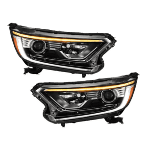 Top Gear Motors Headlight Assembly Pair for Honda CR-V 2017–2022 Halogen Black Housing Left and Right