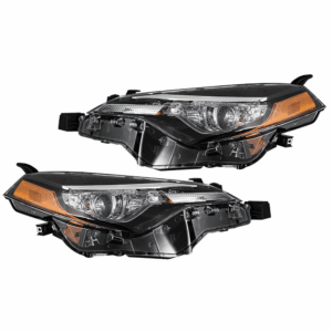 Top Gear Motors Halogen Headlight Assembly Pair Left and Right for Toyota Corolla 2017–2019 Chrome Bezel Direct Replacement
