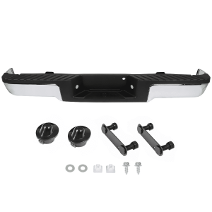 Top Gear Motors Rear Bumper Assembly for Ford F-150 2009–2014 Chrome Steel Complete Replacement Truck Bumper