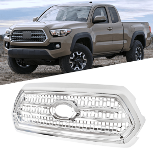 Top Gear Motors Front Upper Grille Assembly for Toyota Tacoma Pickup 2016–2023 Chrome Replacement