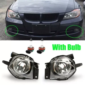 For 2006-2008 BMW E90 325i 328i 330i 335i CLEAR BUMPER FOG LIGHT LAMPS PAIR