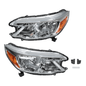 Top Gear Motors Left and Right Headlight Set for Honda CR-V 2012–2014, Halogen Chrome Housing