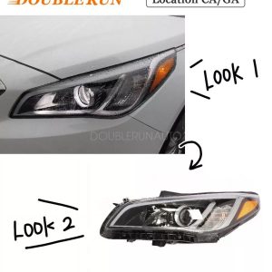 Chrome Halogen Headlight Headlamp Fit For 2015 -2017Hyundai Sonata Drive Side LH