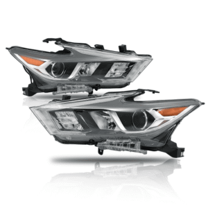 Top Gear Motors Left & Right Full LED Headlight Assembly Set for Nissan Maxima 2016–2018 LED Chrome Clear Lens Direct Replacement