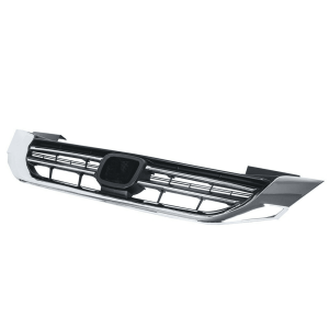 Top Gear Motors Front Upper Bumper Grille with Chrome Trim for Honda Accord Sedan 2013–2015 Replacement Grill Assembly