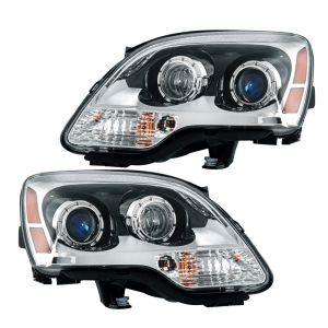 Top Gear Motors HID Projector Headlight Assembly for GMC Acadia 2007–2012 Replacement Left and Right Chrome Pair
