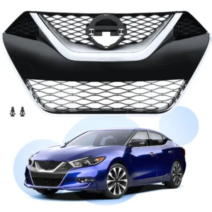 Front Bumper Grille Grill For 2016 2017 2018 Nissan Maxima Black Chrome Trim