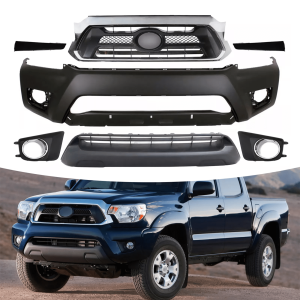 Top Gear Motors Front Bumper Cover Fascia and Grille Assembly Kit for 2012–2015 Toyota Tacoma