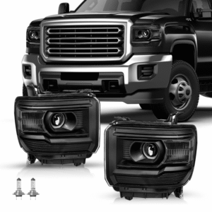 Top Gear Motors Headlights for GMC Sierra 1500 2500HD 3500HD 2014–2019 OE Style Projector LH and RH Assembly Pair
