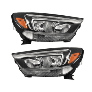 Top Gear Motors Halogen Headlight Assembly Set with LED DRL for Buick Encore 2017–2022 Black Housing Left and Right Replacement
