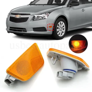 For Chevy Cruze 2011-2015 Front Bumper Reflector Side Marker Light Assembly Pair