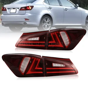 Tail Lamps Lights Pair Fit For Lexus IS250 IS350 ISF 2006-2013 Red Lens LH+RH