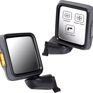 Pair Door Side Mirror Rearview Power Heated for 18-23 Jeep Wrangler JL Gladiator