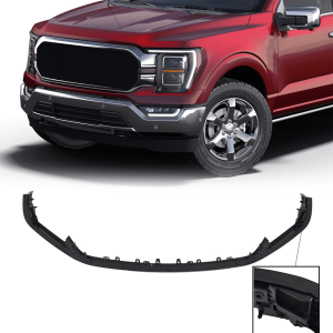 Top Gear Motors Front Upper Bumper Cover for Ford F-150 2021–2023 with Brackets Black Replacement