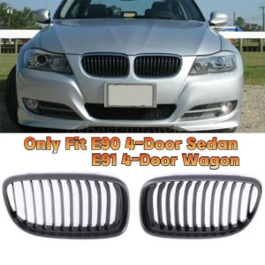 For BMW 3 Series E90 E91 Matte black front Kidney Grill 2009-2011
